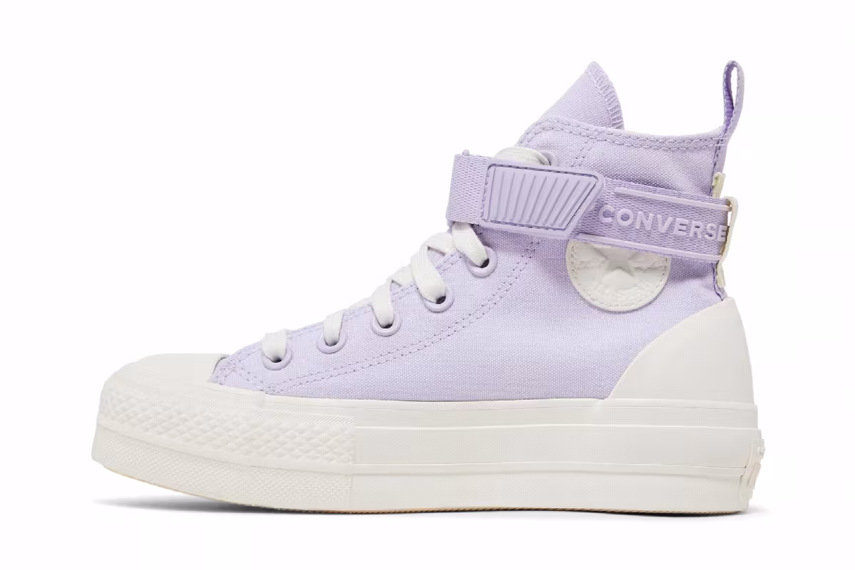 Converse Women's Chuck Taylor All Star Lift Platform Utility Strap High Vapor Violet, view 4