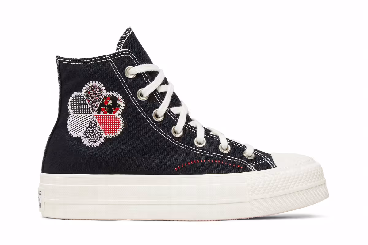 Converse Women's Chuck Taylor All Star Lift Platform High Crafted Patchwork, view 2