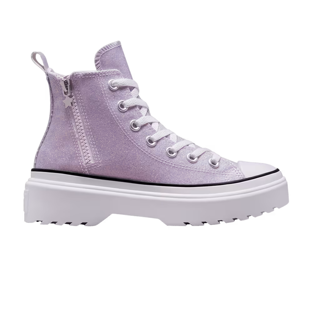 Converse Chuck Taylor All Star Lugged Lift Platform High GS Vapor Violet Glitter