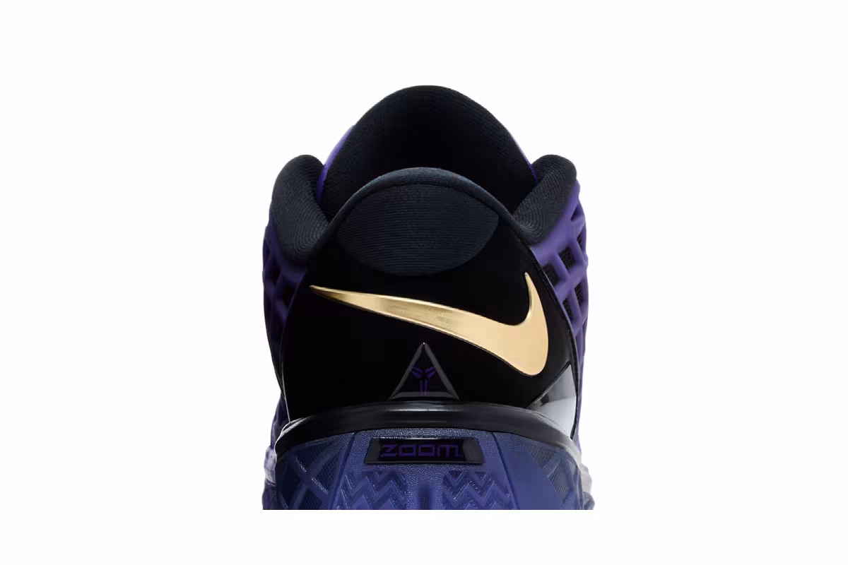 FC Barcelona x Nike Kobe 3 Low Protro Black Gold Metallic, view 8