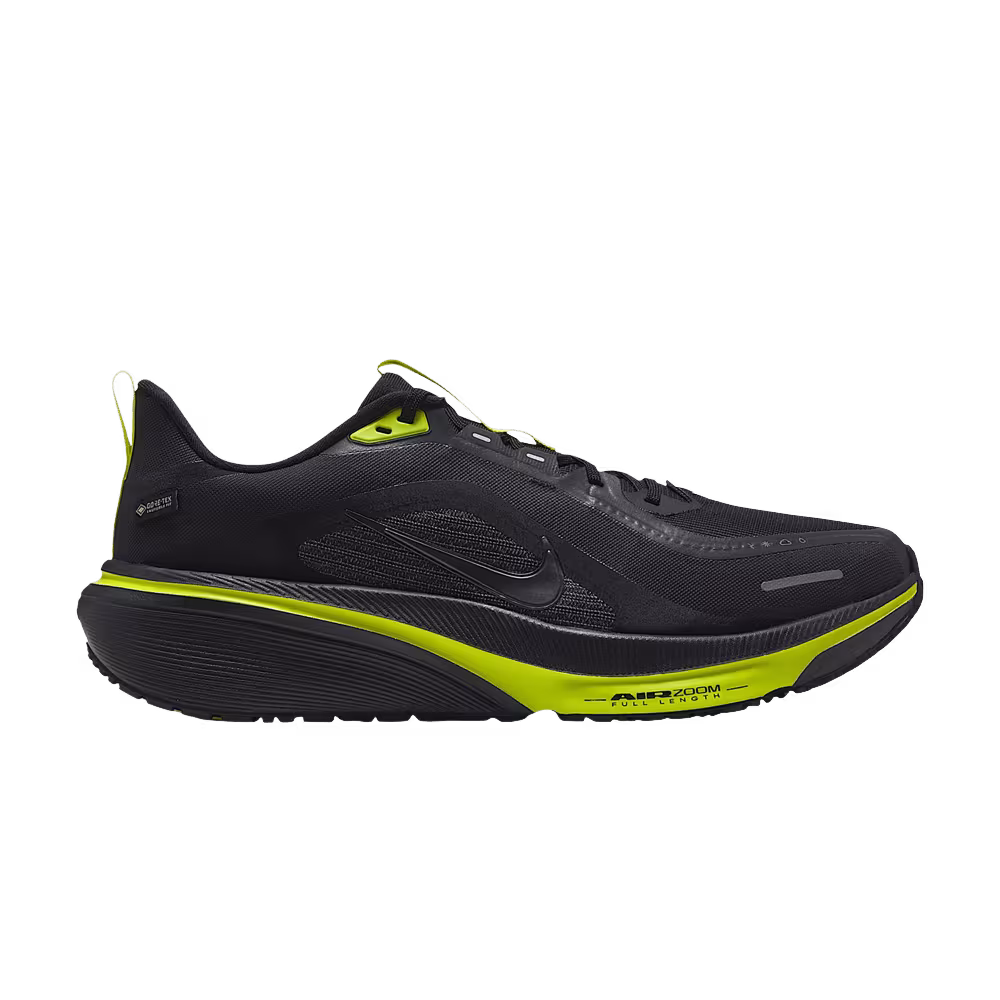 Nike Pegasus 42 GORE-TEX Waterproof Road Black Lemon Venom Metallic Dark Grey