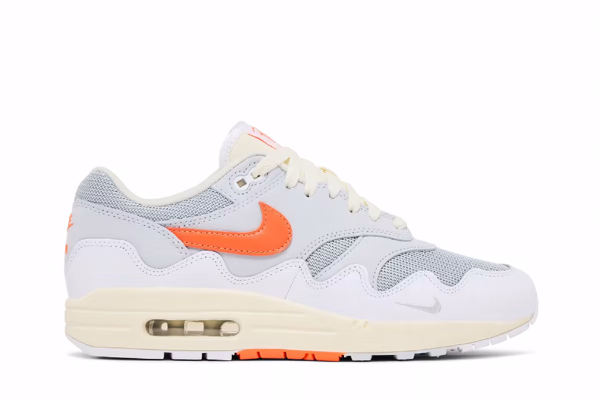 Patta x Nike Air Max 1 White Pure Platinum, view 2