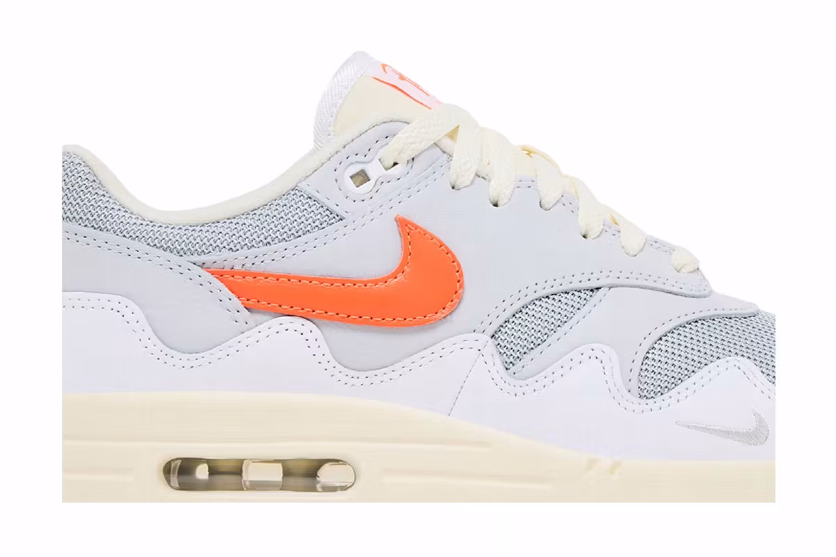 Patta x Nike Air Max 1 White Pure Platinum, view 3