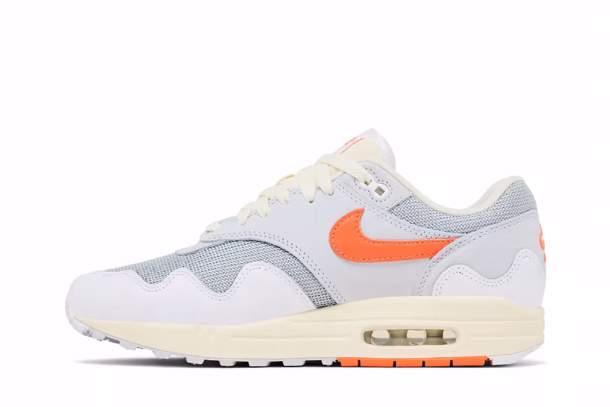 Patta x Nike Air Max 1 White Pure Platinum, view 4