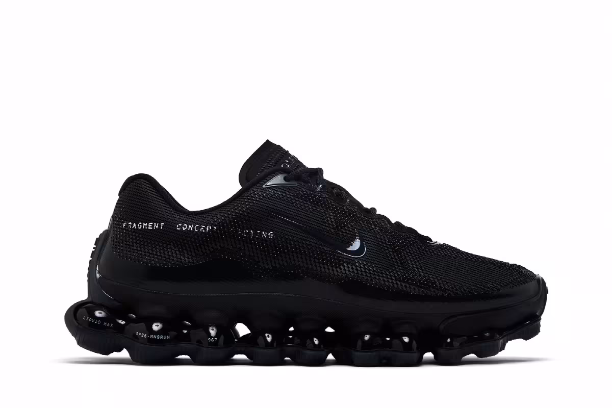 Fragment Design x Nike Air Liquid Max Black Anthracite, view 2