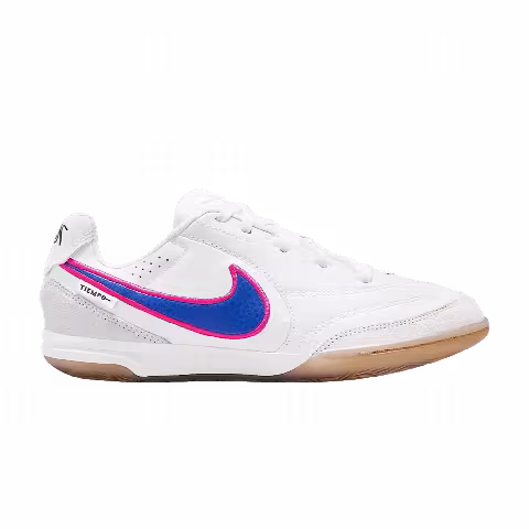 Nike Jr. Tiempo Streetgato IC Low GS 'White Pink Blast Racer Blue'