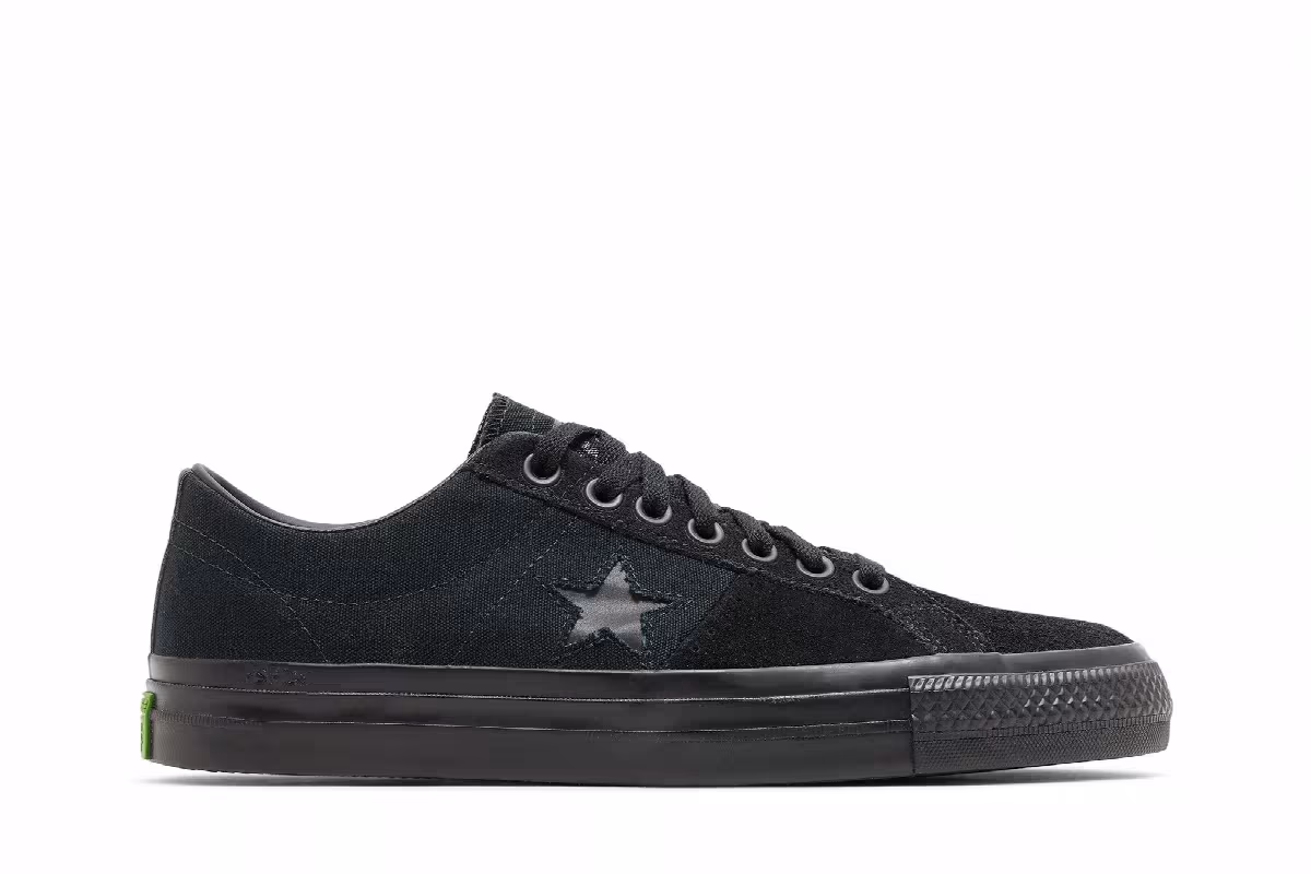 Sean Green x Converse One Star Pro Low Black Sap Green, view 2