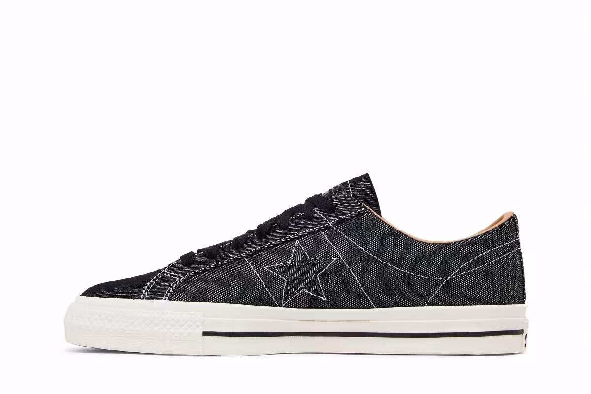Converse One Star Pro Low Denim - Black, view 4