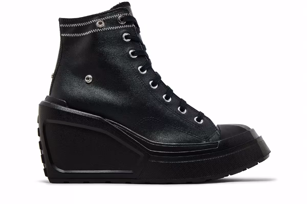 Martine Ali x Converse Women's Chuck 70 De Luxe Wedge Triple Black, view 2