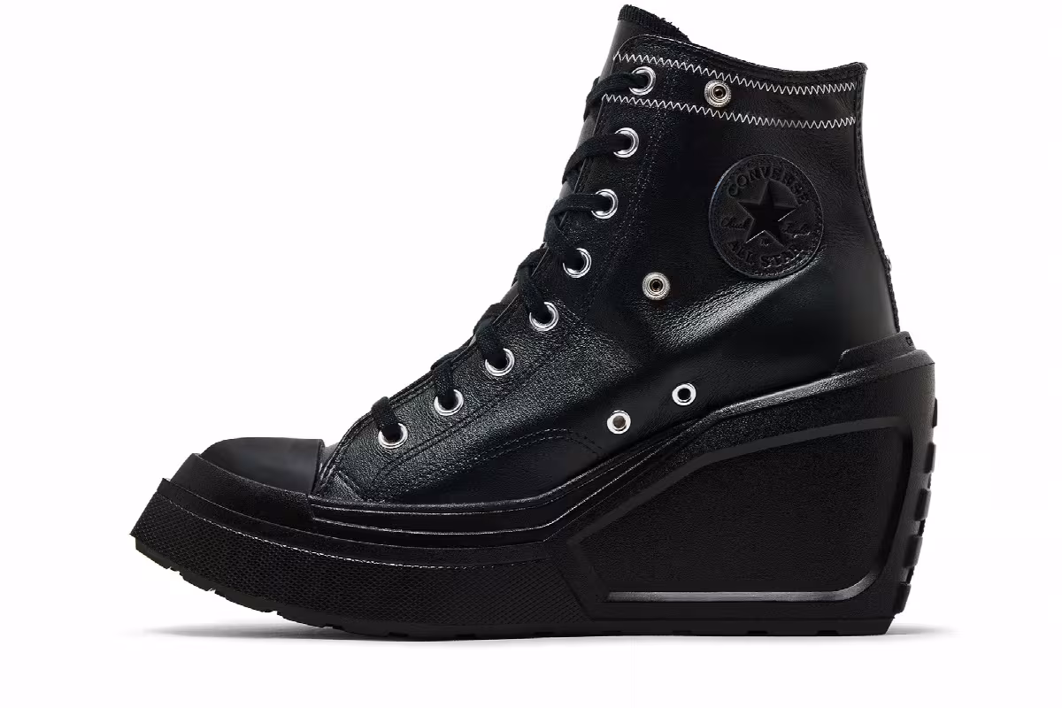 Martine Ali x Converse Women's Chuck 70 De Luxe Wedge Triple Black, view 4