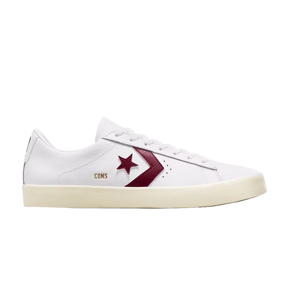 Converse Pro Leather Vulc Pro White Deep Bordeaux