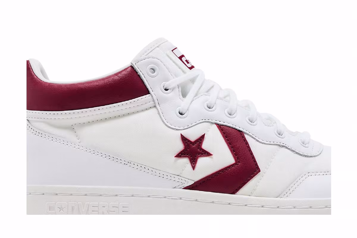 Converse Fastbreak Pro Leather Mid White Team Red Gum, view 3