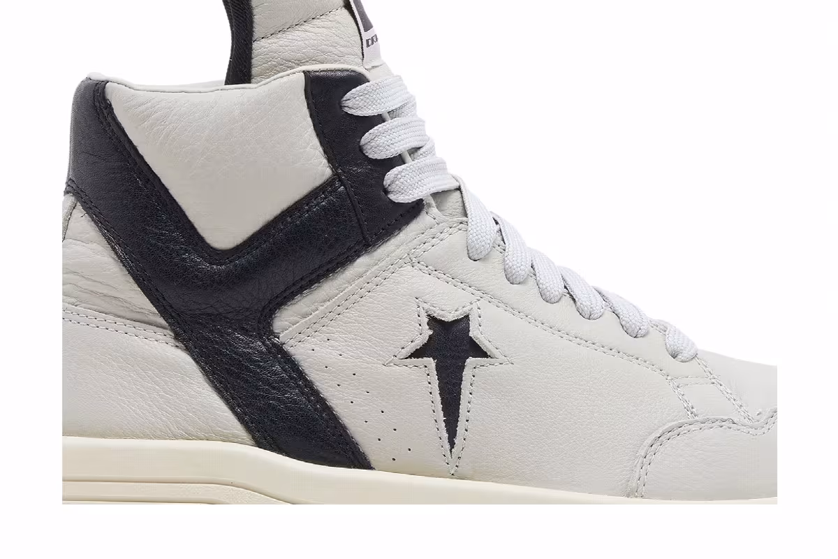 Rick Owens x Converse DRKSHDW TURBOWPN Mid Oyster Black, view 3