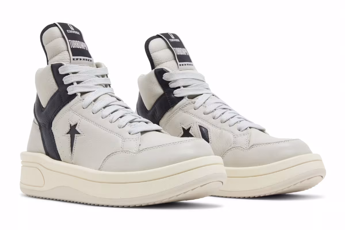Rick Owens x Converse DRKSHDW TURBOWPN Mid Oyster Black, view 9