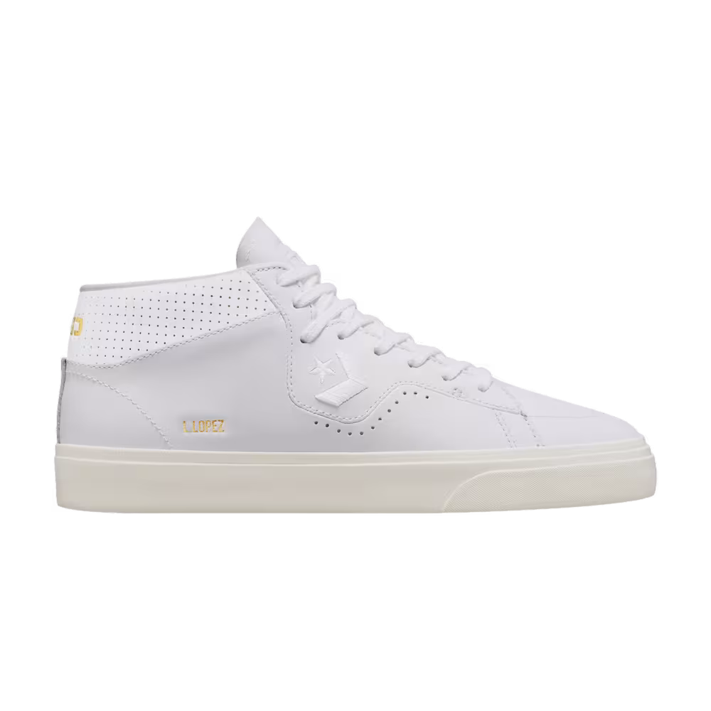 Converse Louie Lopez Pro Mid Mono Leather - White Egret