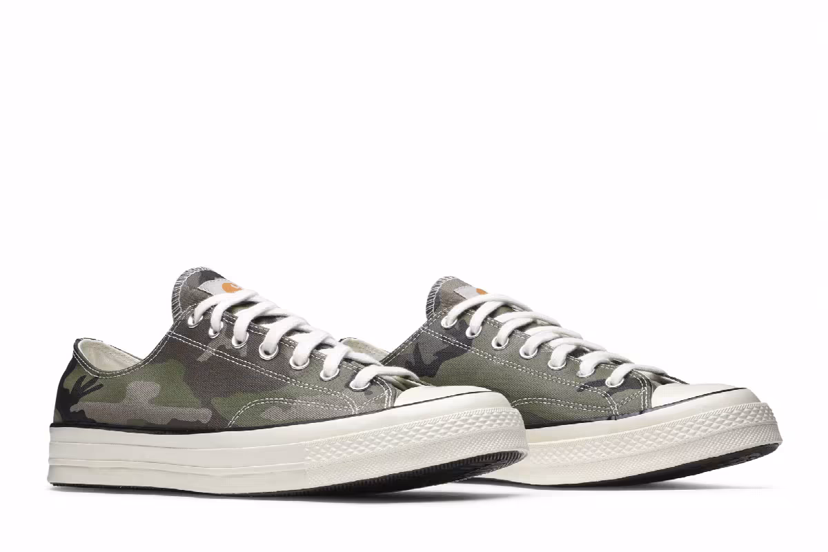 Carhartt WIP x Converse Chuck 70 Low Green Camo, view 9