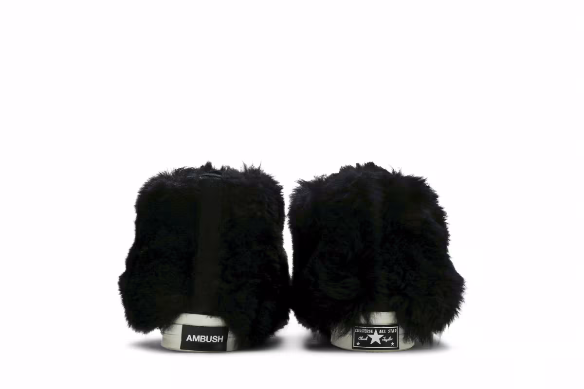 AMBUSH x Converse Chuck 70 High Fuzzy - Black Egret, view 7