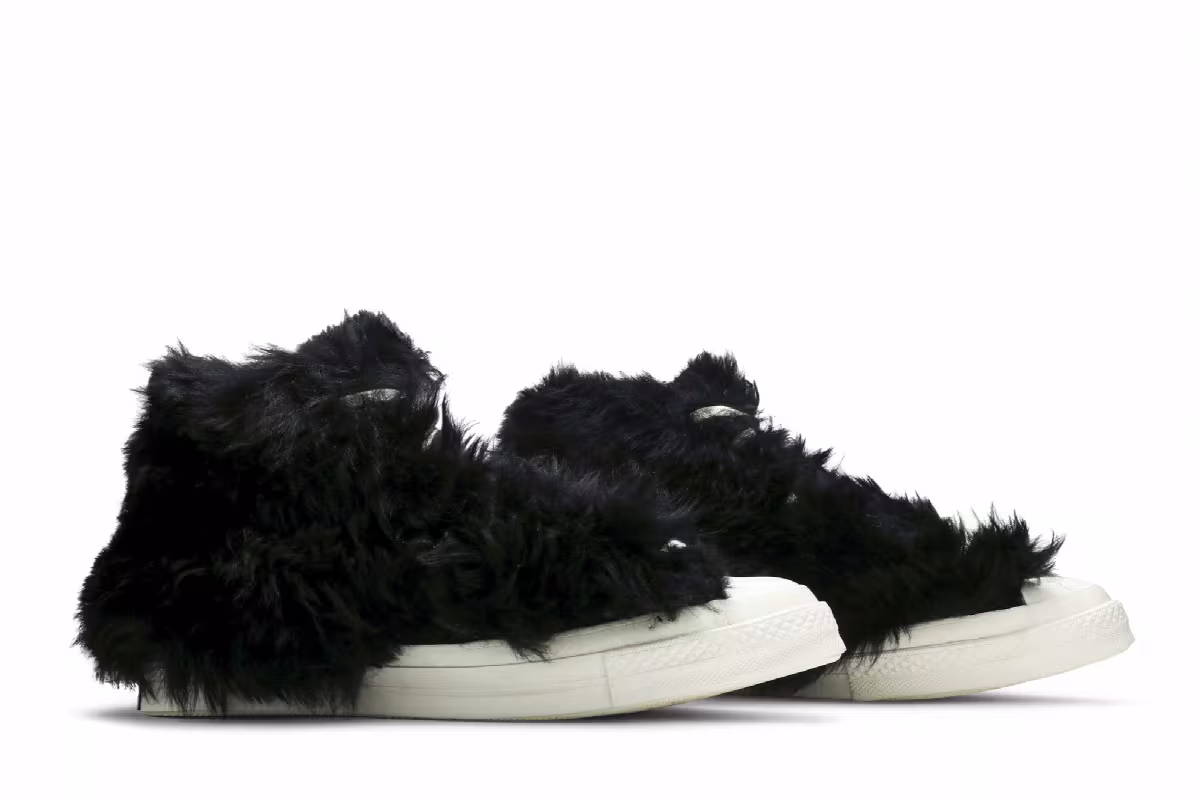 AMBUSH x Converse Chuck 70 High Fuzzy - Black Egret, view 9
