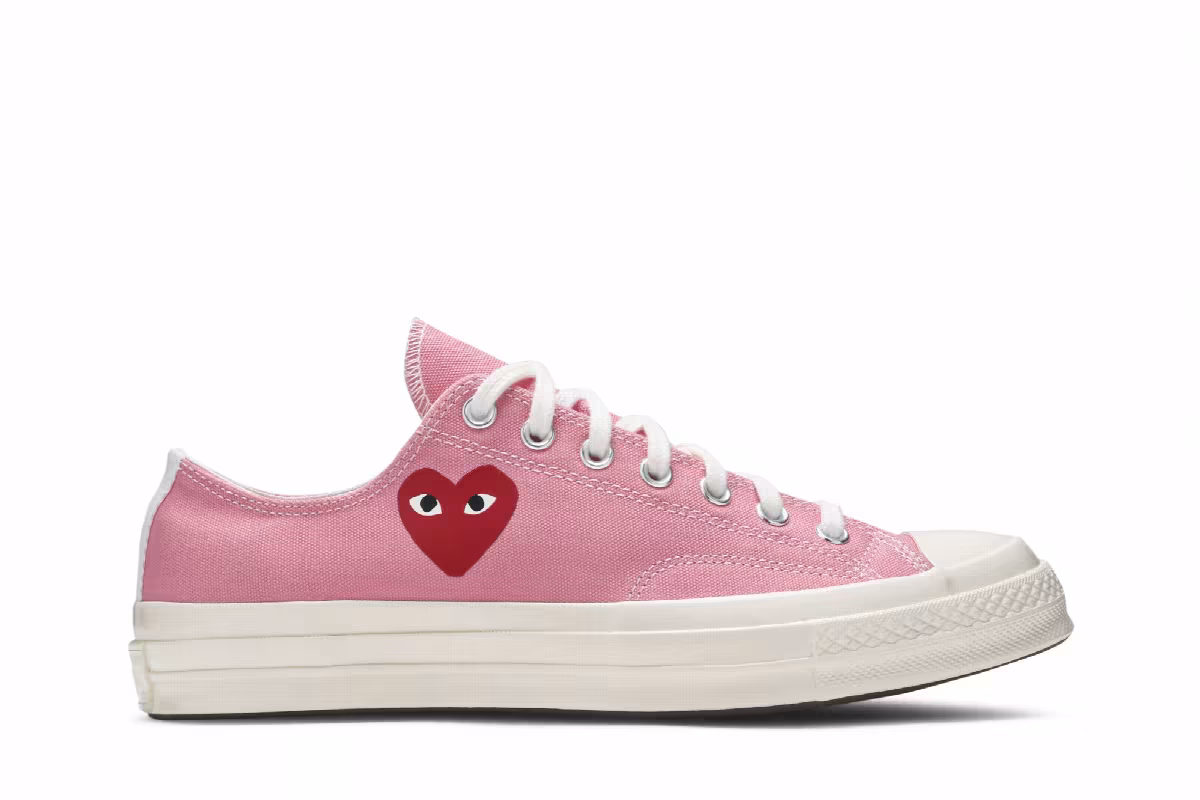 Comme des Garçons PLAY x Converse Chuck 70 Low Bright Pink, view 2