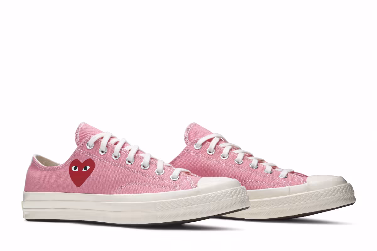 Comme des Garçons PLAY x Converse Chuck 70 Low Bright Pink, view 9