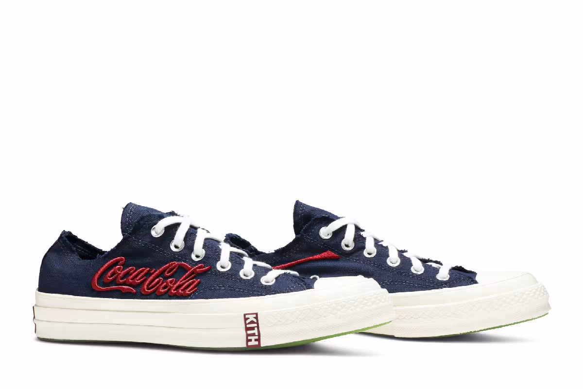 Kith x Coca-Cola x Converse Chuck 70 Low Navy, view 9