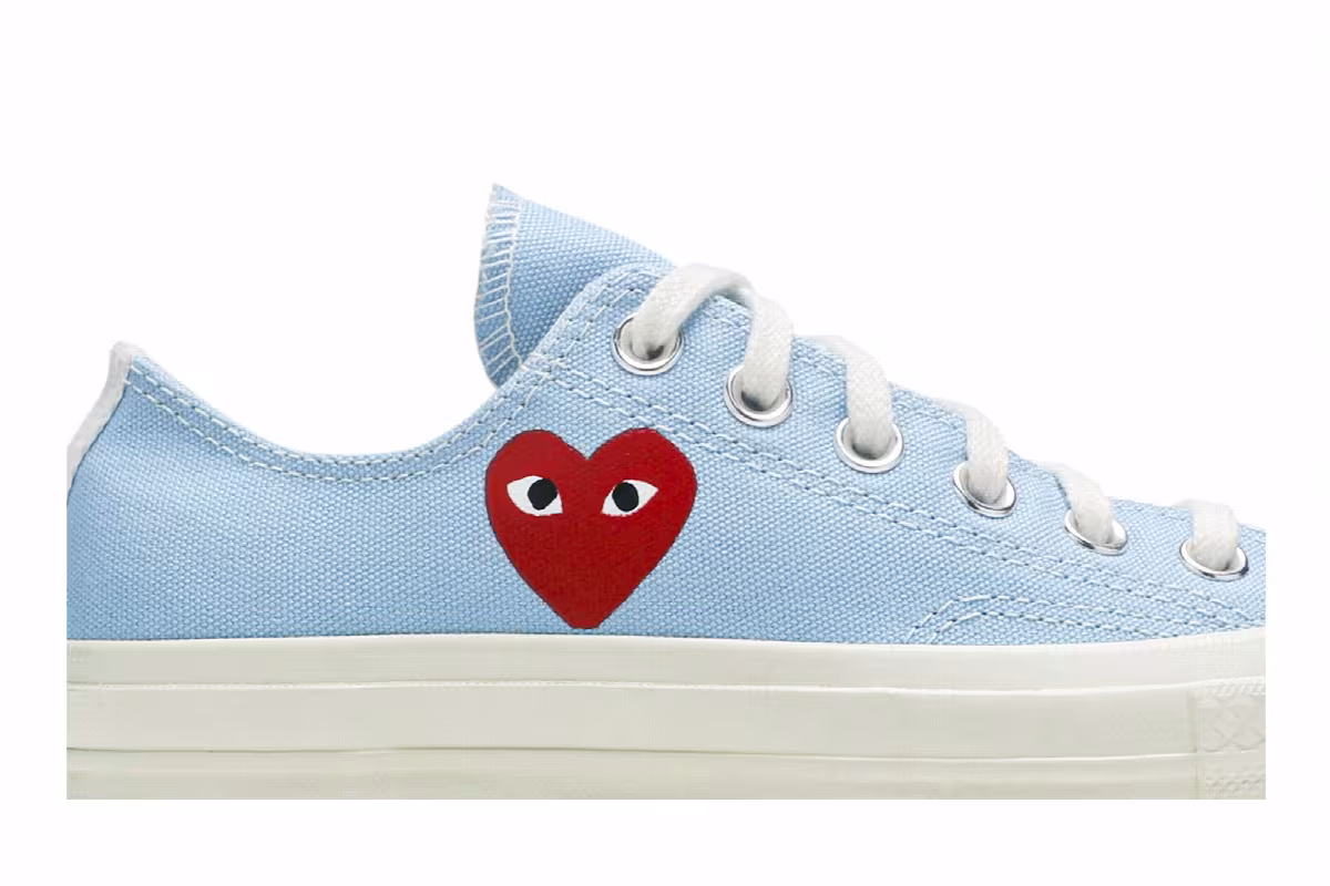 Comme des Garçons PLAY x Converse Chuck 70 Low Bright Blue, view 3