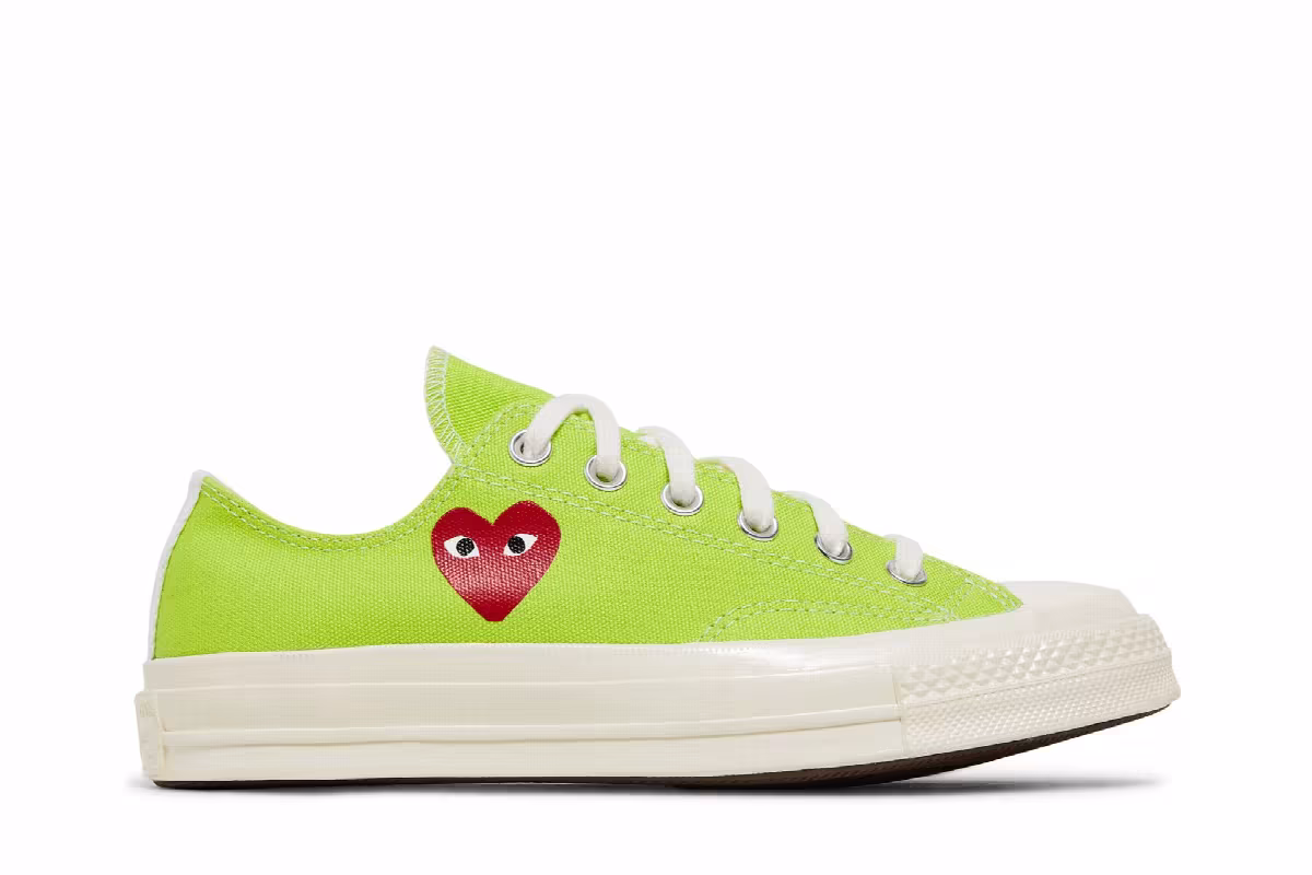 Comme des Garçons PLAY x Converse Chuck 70 Low Bright Green, view 2