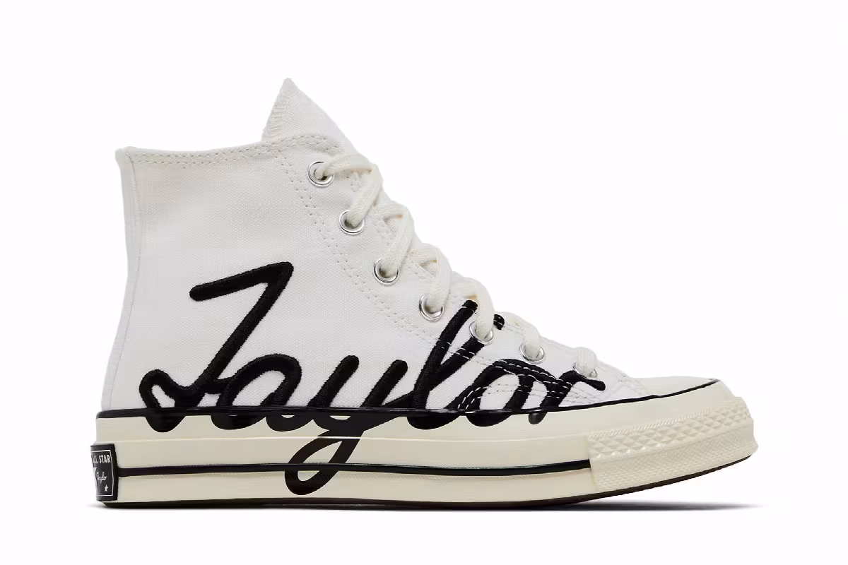 Converse Chuck 70 High Scripted Signature Print - White Egret, view 2