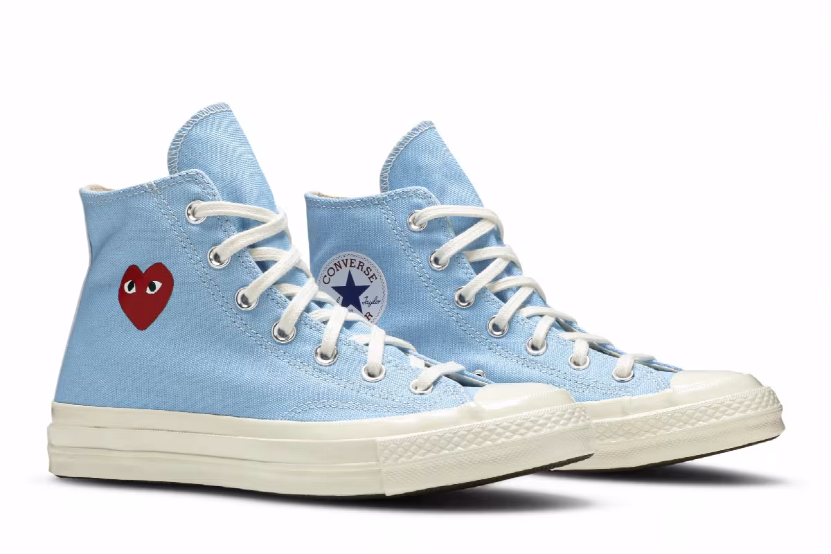Comme des Garçons PLAY x Converse Chuck 70 High Bright Blue, view 9