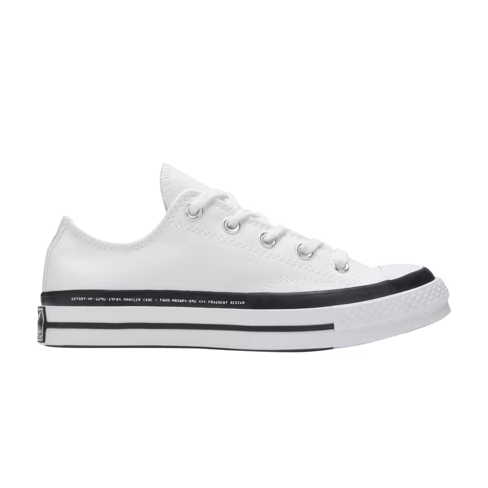 Fragment Design x Moncler x Converse Chuck 70 Low White