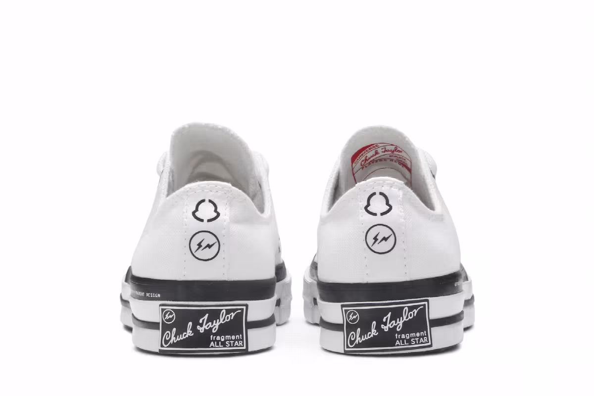 Fragment Design x Moncler x Converse Chuck 70 Low White, view 7