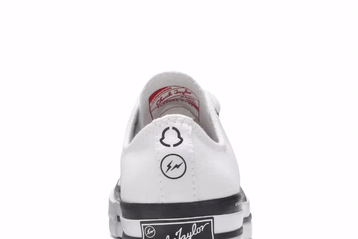 Fragment Design x Moncler x Converse Chuck 70 Low White, view 8