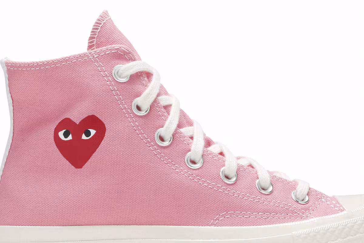 Comme des Garçons PLAY x Converse Chuck 70 High Bright Pink, view 3