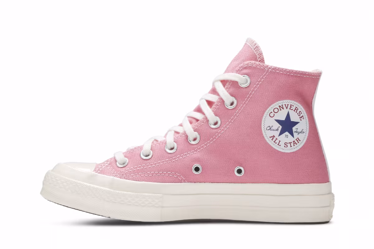 Comme des Garçons PLAY x Converse Chuck 70 High Bright Pink, view 4
