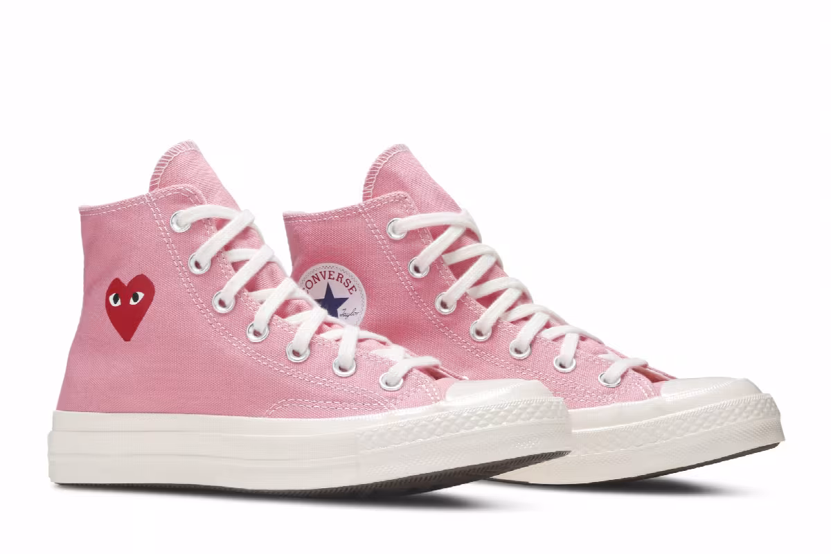 Comme des Garçons PLAY x Converse Chuck 70 High Bright Pink, view 9