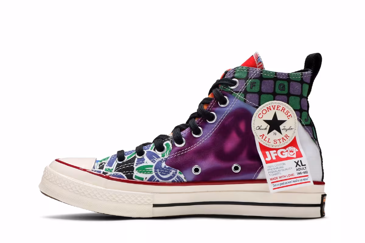 Joe Freshgoods x Converse Chuck 70 High JFG Graphic Tee Collage, view 4