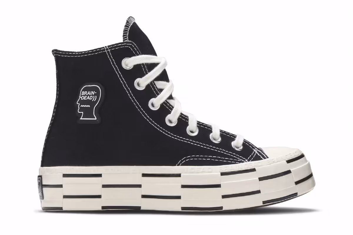Brain Dead x Converse Chuck 70 High Black, view 2