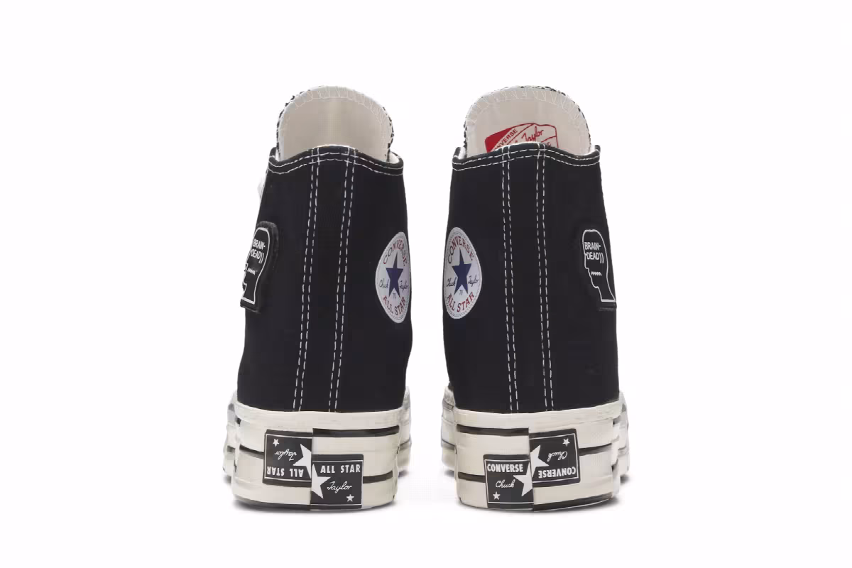 Brain Dead x Converse Chuck 70 High Black, view 7