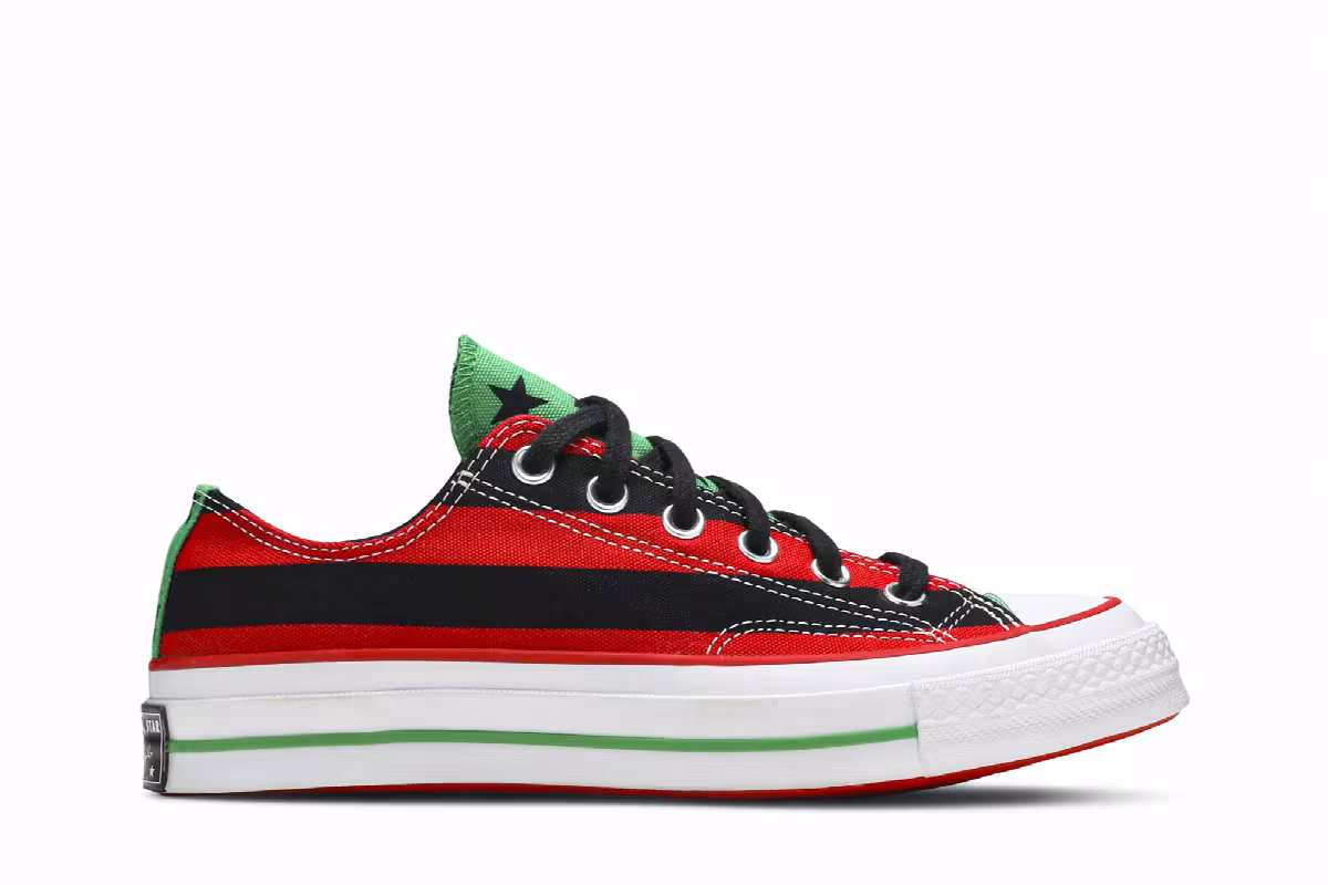 Denim Tears x Converse Chuck 70 Low Pan-African Flag, view 2