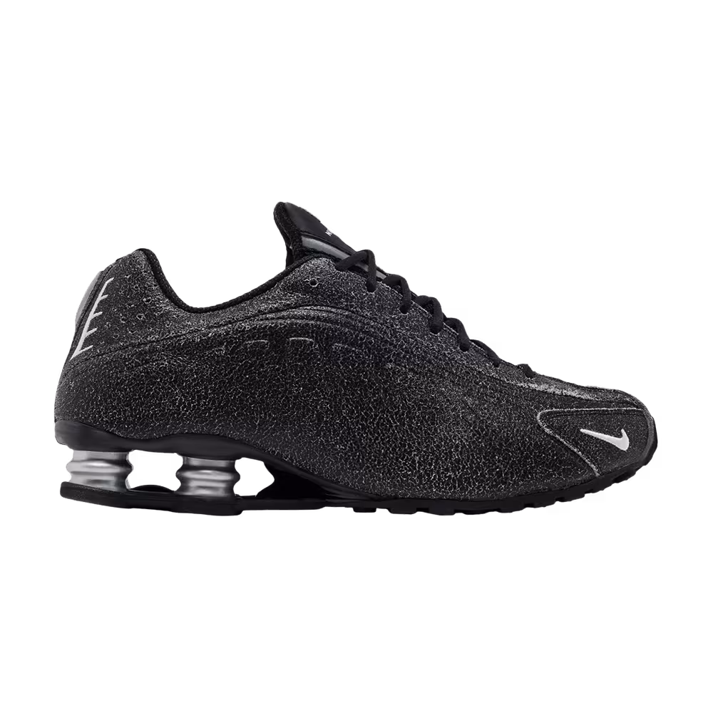 Nike Shox R4 Black Distressed Leather