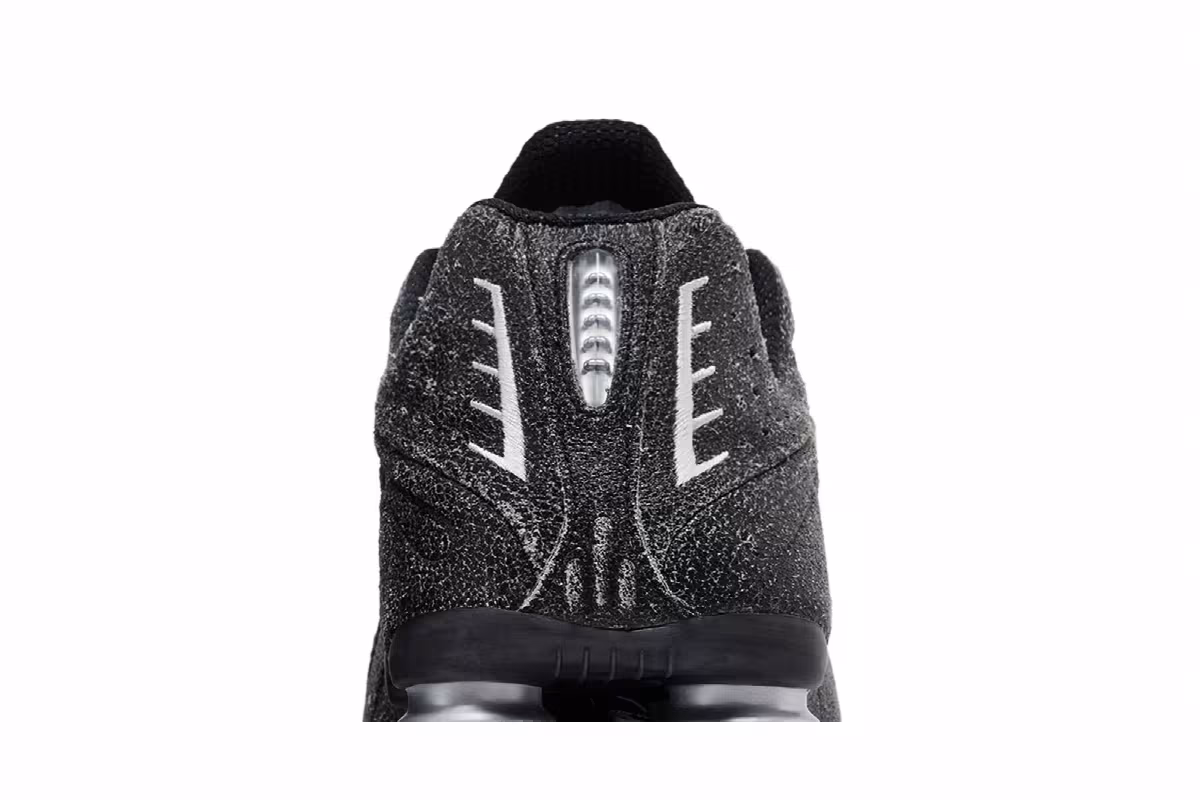 Nike Shox R4 Black Distressed Leather, view 8