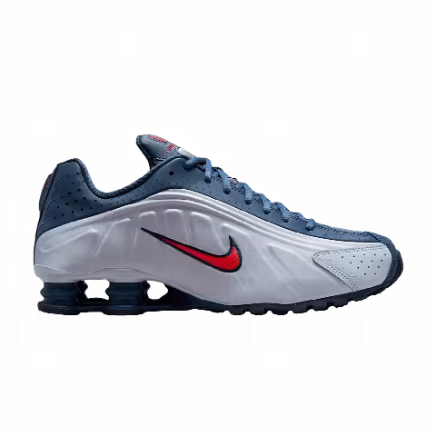 Nike Shox R4 'Football Grey Blue Eclipse Bright Crimson'