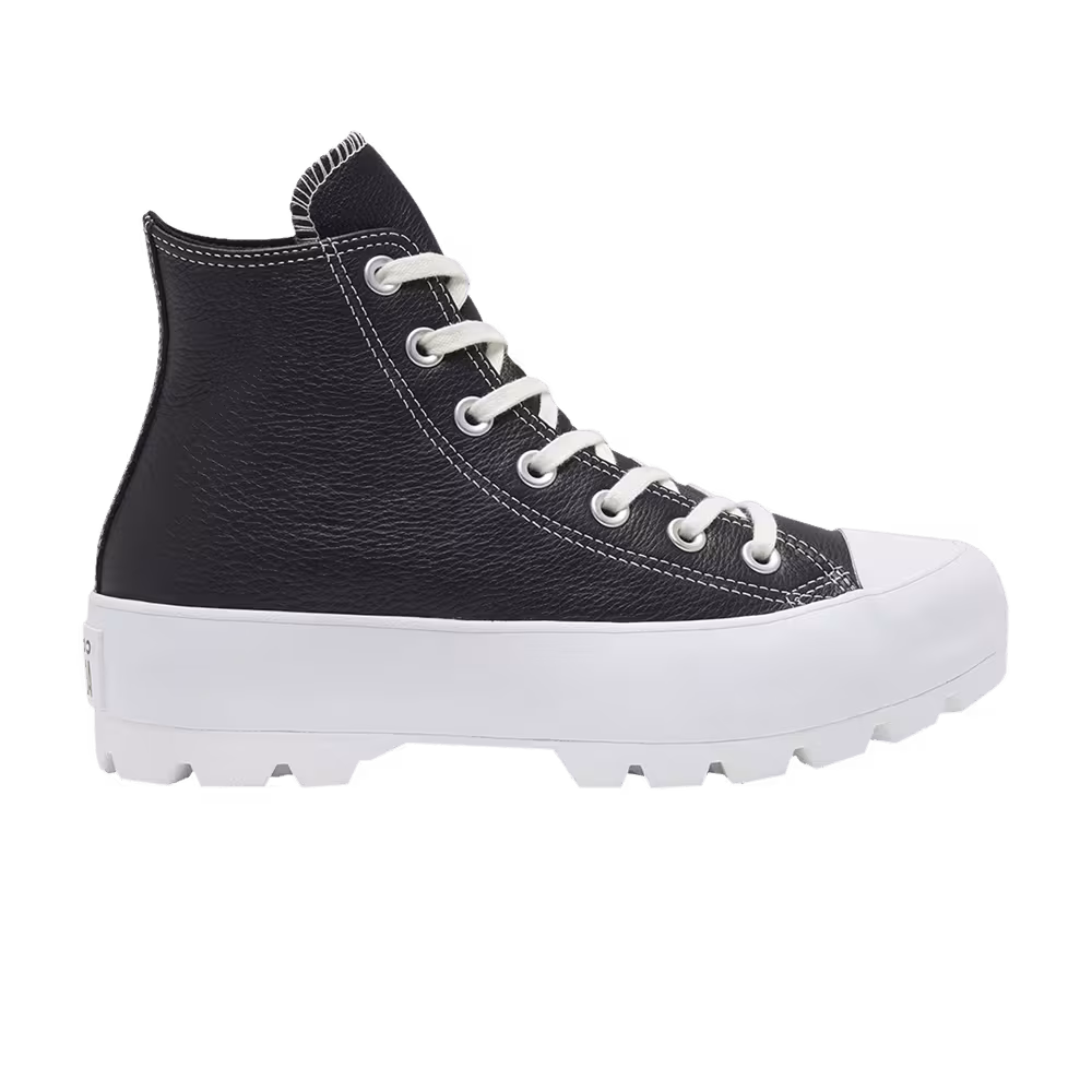 Converse Women's Chuck Taylor All Star Lugged Leather High Black White
