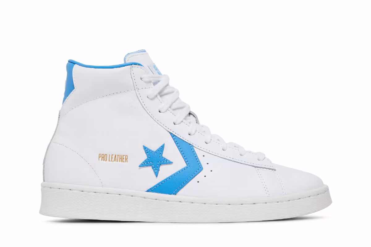 Converse Pro Leather Hi White Blue, view 2