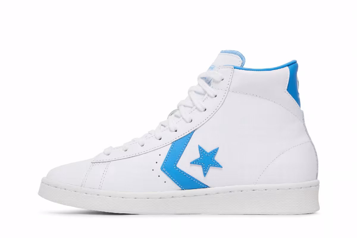 Converse Pro Leather Hi White Blue, view 4