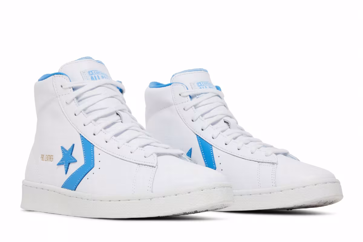 Converse Pro Leather Hi White Blue, view 9