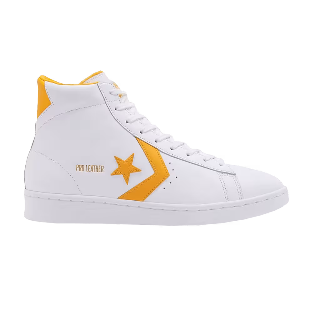 Converse Pro Leather High White Amarillo