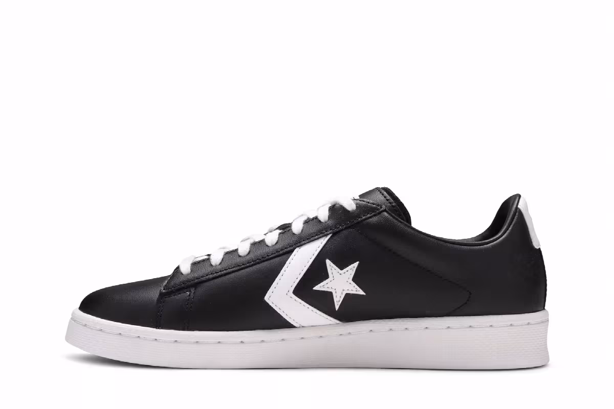 Converse Pro Leather Low Black White, view 4