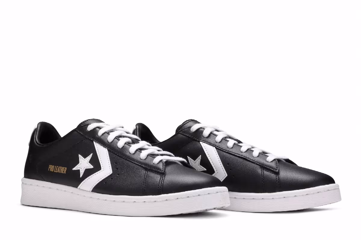 Converse Pro Leather Low Black White, view 9