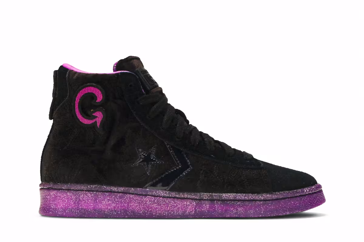 Joe Freshgoods x Converse Pro Leather High Black Purple, view 2
